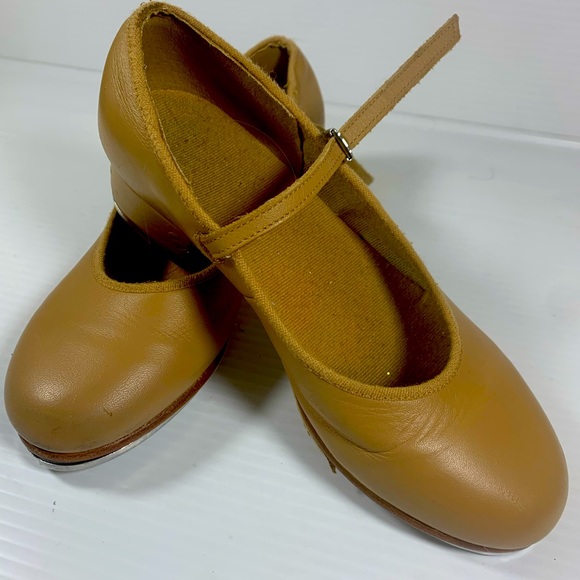 Girl leather dance/tap shoes 4.5 - Picture 1 of 6